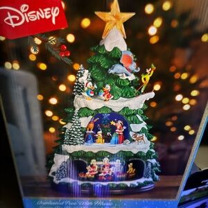 Disney Green Christmas Tree with Characters and Lights